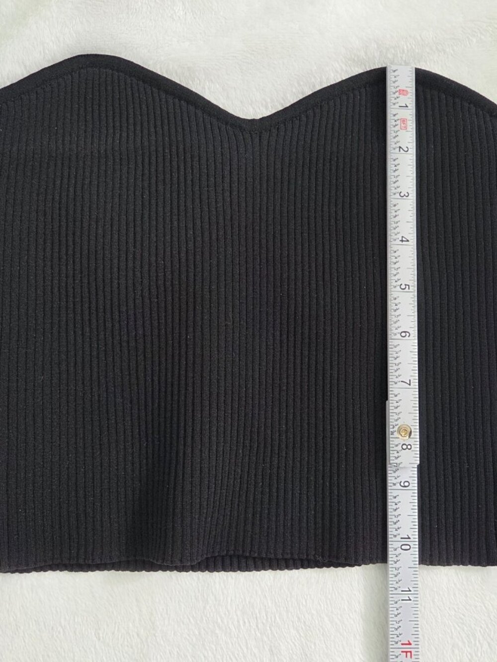 Forever 21 Ribbed Sweetheart Tube Top Large Black Minimalist Going Out Rave NWT - Picture 10 of 11